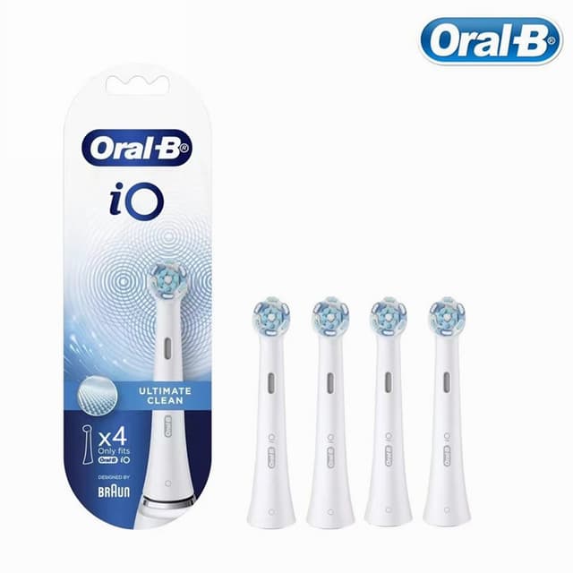 Oral-B io ULTIMATE CLEAN หัวเปลี่ยนแปรงสีฟันไฟฟ้า สีขาว (4 ช