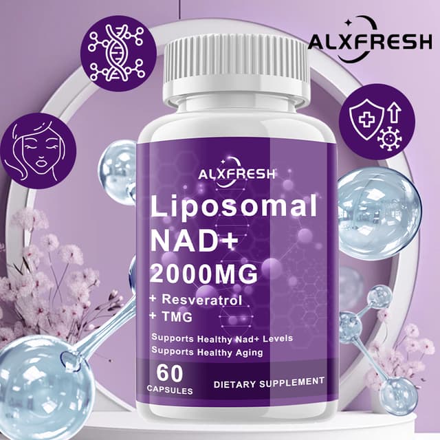 NAD+ แคปซูล 2000 มก. พร้อม Resveratrol สําหรับสารต้านอนุมูลอ