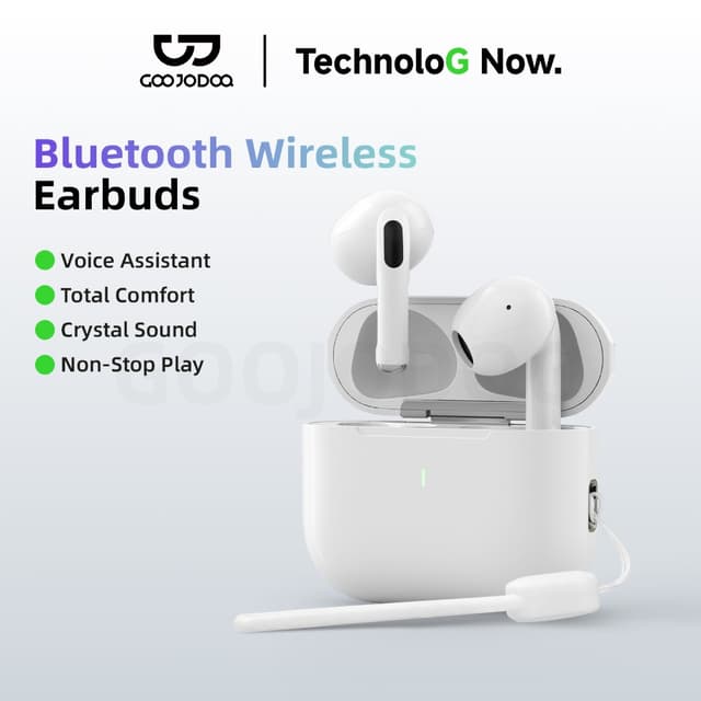 GOOJODOQ J201 หูฟังไร้สาย Bluetooth 5.3 ลดเสียงรบกวน IPX5 ไม