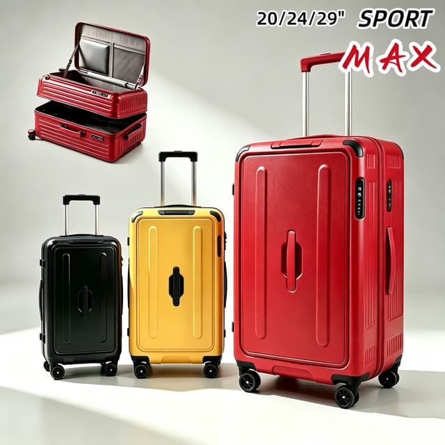 กระเป๋าเดินทางฝาเปิดหน้า ทรงถัง 20/24/29 นิ้ว Sport Max กระเ