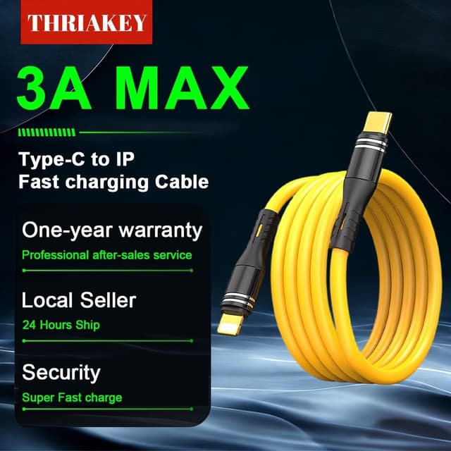 THREEKEY จัดส่งรวดเร็ว สายชาร์จเร็ว PD120W  ชาร์จซุปเปอร์แฟล