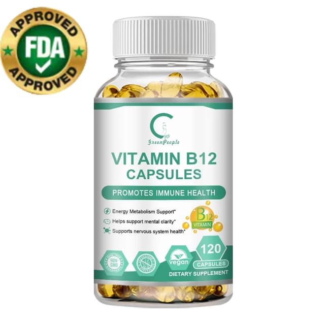 Gpgp Vitamin B12 120 Capsules - วิตามินบี12 1000mcg ช่วยลดคว