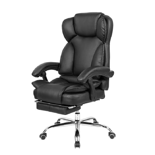 Furradec รุ่น Patio เก้าอี้ผู้บริหาร สีดำ หุ้มหนัง PU ปรับเอนได้ 170 องศา เบาะ Pocket Spring มอบความสบายเพื่อการทำงานและพักผ่อน