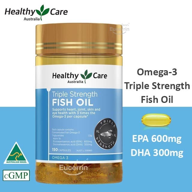 Healthy Care Triple Strength Fish Oil 150 Capsules  น้ำมันปล