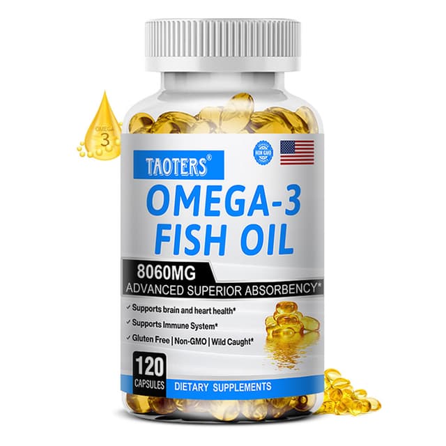 อาหารเสริมเจลน้ํามันปลา Taotes Omega-3 บรรจุ EPA, DHA และวิต