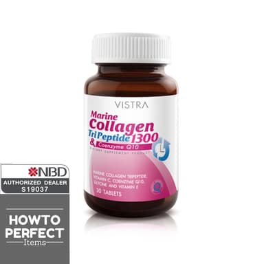 VISTRA Marine Collagen TriPeptide 1300 plus coenzyme q10 คอลลาเจน