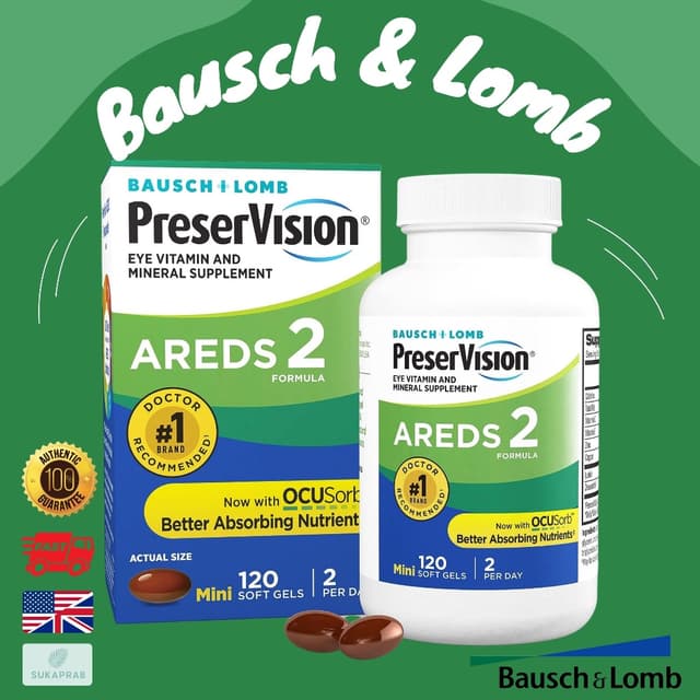 พร้อมส่ง BAUSCH + LOMB PreserVision Eye Vitamin & Mineral Co
