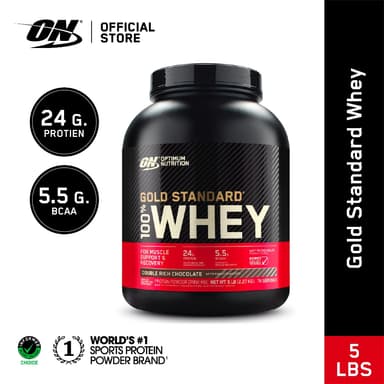 Optimum Nutrition รุ่น Gold Standard Whey Protein 5 Lbs. Whey Protein เวย์คอนเซนเทรต Concentrate [ส่งฟรี!!]