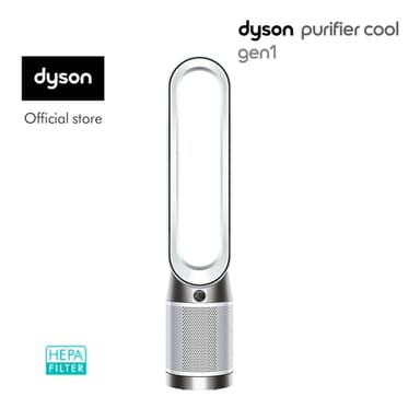 Dyson รุ่น Purifier Cool™ Gen1 TP10 พัดลมฟอกอากาศทรงทาวเวอร์ไร้ใบพัด สีขาว ระบบกรอง HEPA H13 ส่าย 350 องศา