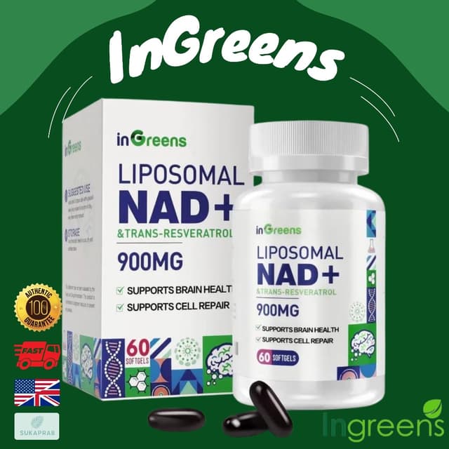 พร้อมส่ง inGreens 900 mg Liposomal NAD+ Supplement with Tran