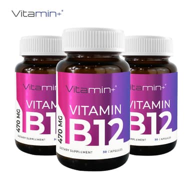 [แพ็ค 3 ขวด] วิตามินบี12 วิตามินพลัส Vitamin B12 Vitamin+ วิตามินบี Vitamin B บี12 วิตามินบี 12 วิตามินบี6 Vitamin B6