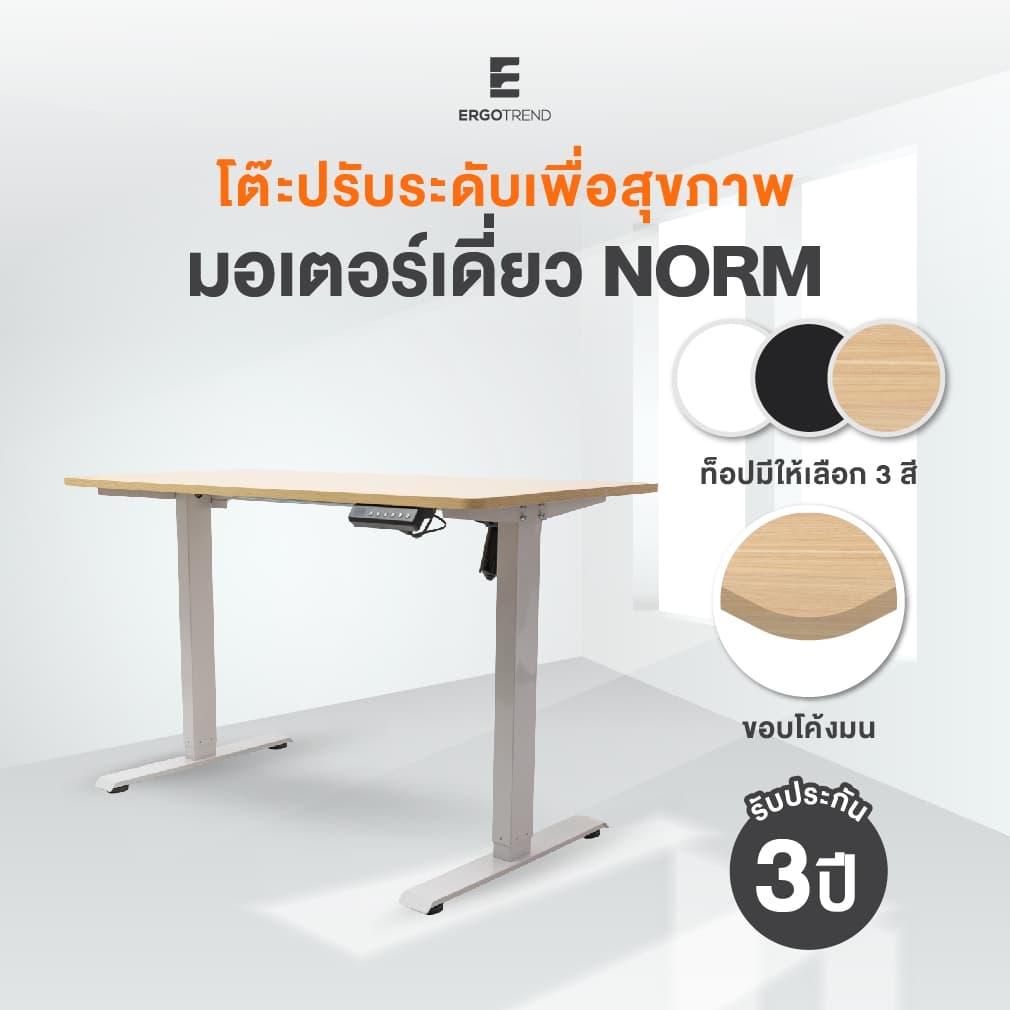 ErgoTrend โต๊ะไฟฟ้า ยืน-นั่งทำงาน รุ่น Sit 2 Stand Norm https://lnwchill.com