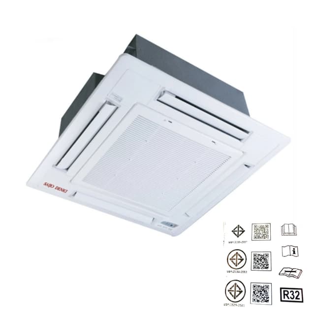 SAIJO DENKI SURE INVERTER SSC R32 แอร์ฝังฝ้าสี่ทิศทางระบบอินเวอร์เตอร์ รุ่น SURE INVERTER SSC R32 ขนาด 13787-60100 BTU