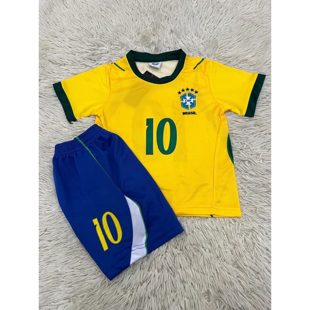 เสื้อบอลเด็ก ทีมบารซิลเบอร์10ชื่อเนย์มาร์ปี2026ใหม่ล่าสุด เส