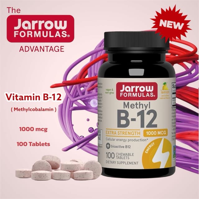 ✅พร้อมส่ง🍋เม็ดอมรสมะนาว 1000 mcg🍋Jarrow Formulas, Methyl B
