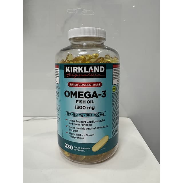 (Exp.12/2029)Kirkland Fish Oil OMEGA-3 fish oil 1300mg 330 S