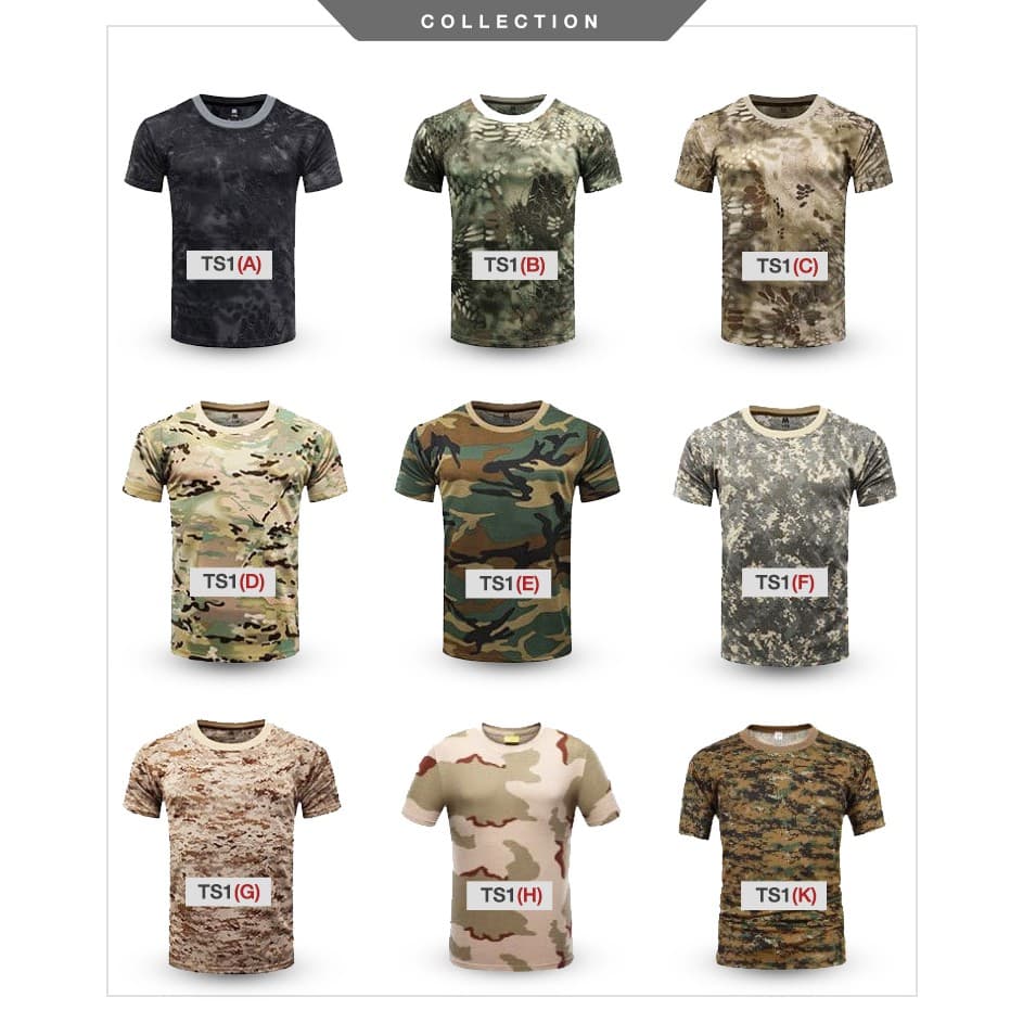 TS01 เสื้อยืด ลาย A เสื้อลายทหารแขนสั้น เสื้อทหาร ซักไม่หด เนื้อผ้าระบายอากาศ ลายทหาร เสื้อคอกลม เสื้อซับในทหาร https://lnwchill.com