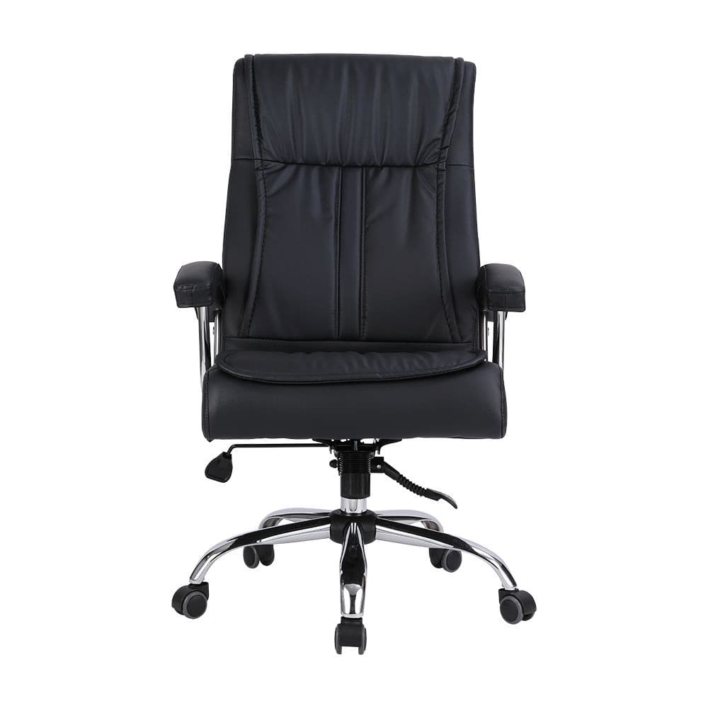 INDEX LIVING MALL เก้าอี้ผู้บริหาร เก้าอี้เบาะหนัง  Ergonomic เก้าอี้สำนักงานพนักพิงสูง รุ่น แจ็คสัน - สีดำ เก้าอี้สีดำ รองรับน้ำหนักได้ถึง 120 กก. https://lnwchill.com