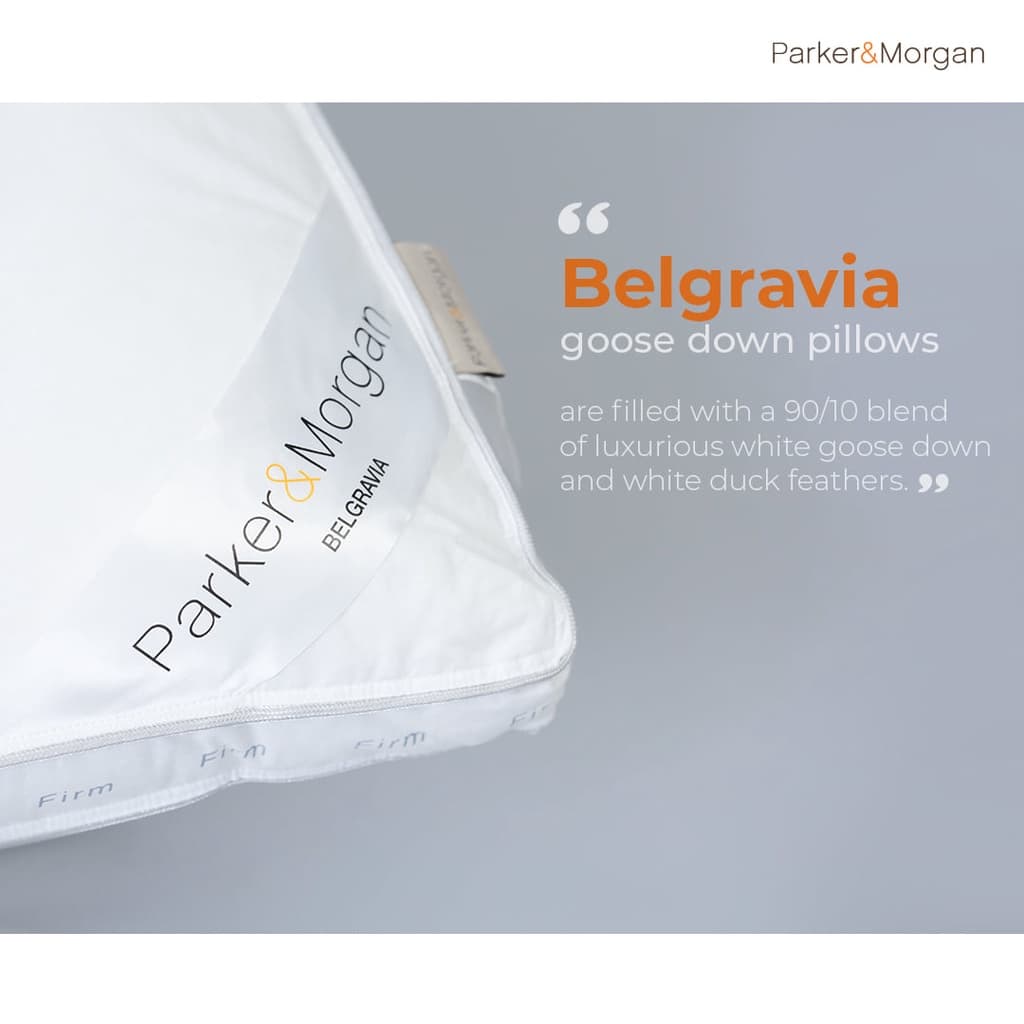Parker&Morgan รุ่น เบลเกรเวีย หมอนขนห่านแท้ 100% ขนาดควีน ระดับนุ่มแน่น (FIRM) เพื่อการรองรับสรีระต้นคอและศีรษะที่ดีที่สุดสำหรับคนนอนตะแคงโดยเฉพาะ https://lnwchill.com