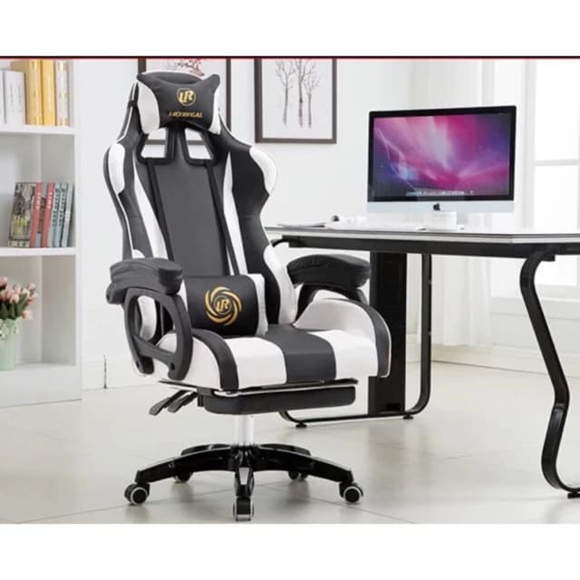 GoodLuck Full Option เก้าอี้เกมมิ่ง เก้าอี้สีดำ สีส้ม สีแดง สีขาว Gaming Chair แบบโมเดิร์น เก้าอี้ทำงาน ch9 https://lnwchill.com