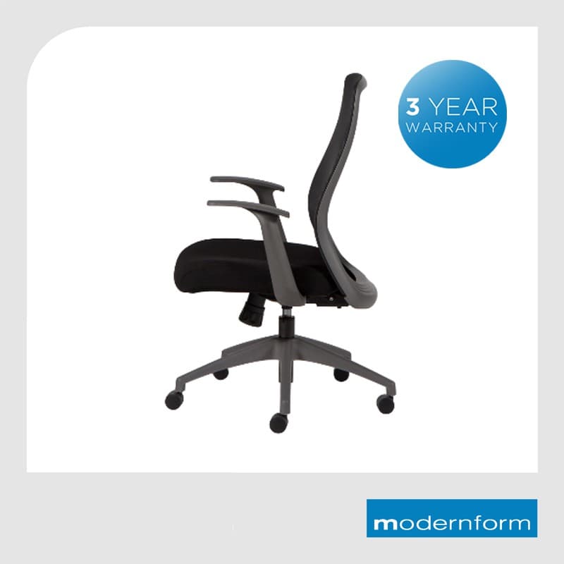 Modernform เก้าอี้สำนักงาน รุ่น ERA S ระบายอากาศดีเยี่ยม พนักพิงกลาง สีดำ เก้าอี้สีดำ https://lnwchill.com