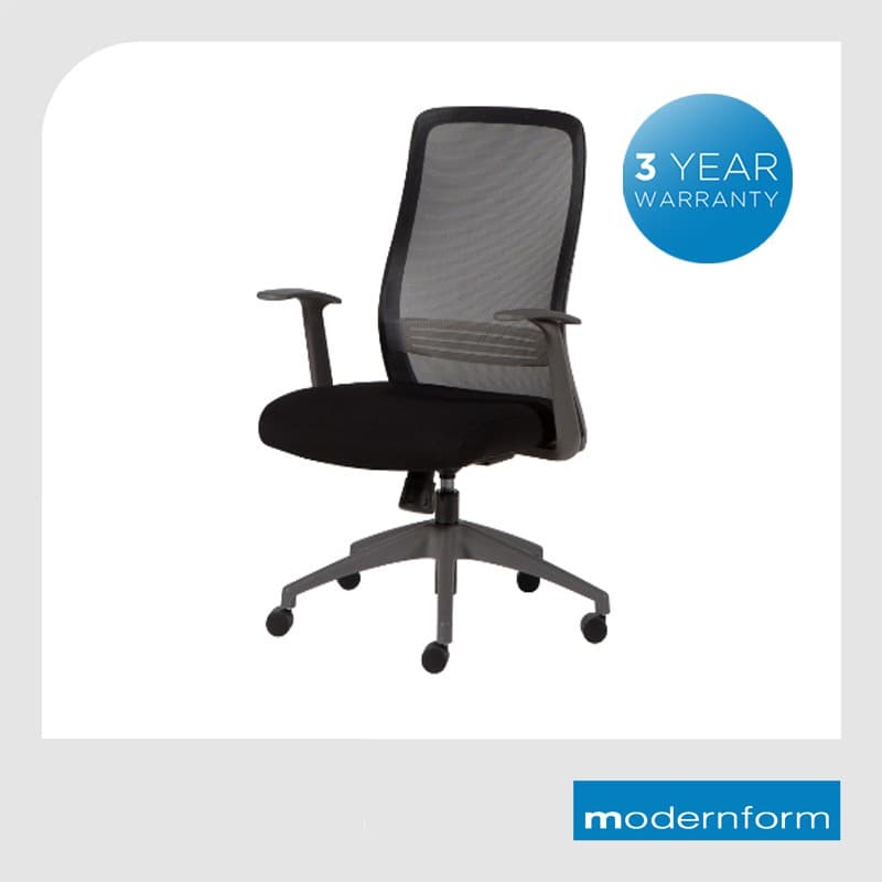 Modernform เก้าอี้สำนักงาน รุ่น ERA S ระบายอากาศดีเยี่ยม พนักพิงกลาง สีดำ เก้าอี้สีดำ https://lnwchill.com