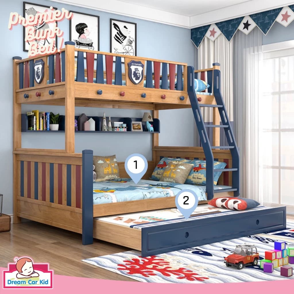 เตียง 2 ชั้น Premier สีไม้ ขนาด 4 ฟุต https://lnwchill.com