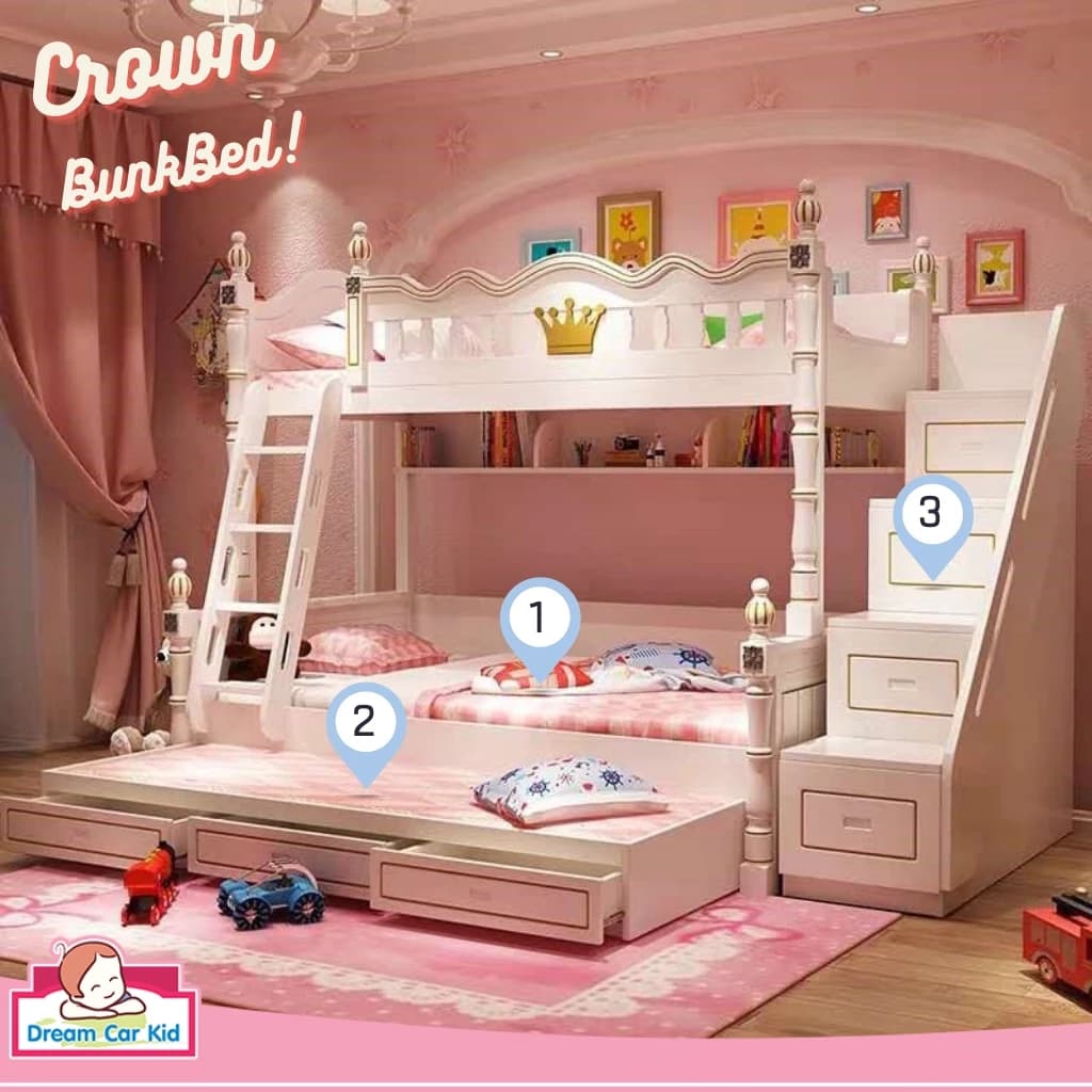 เตียง2ชั้น รุ่น Crown ขนาด4ฟุต https://lnwchill.com