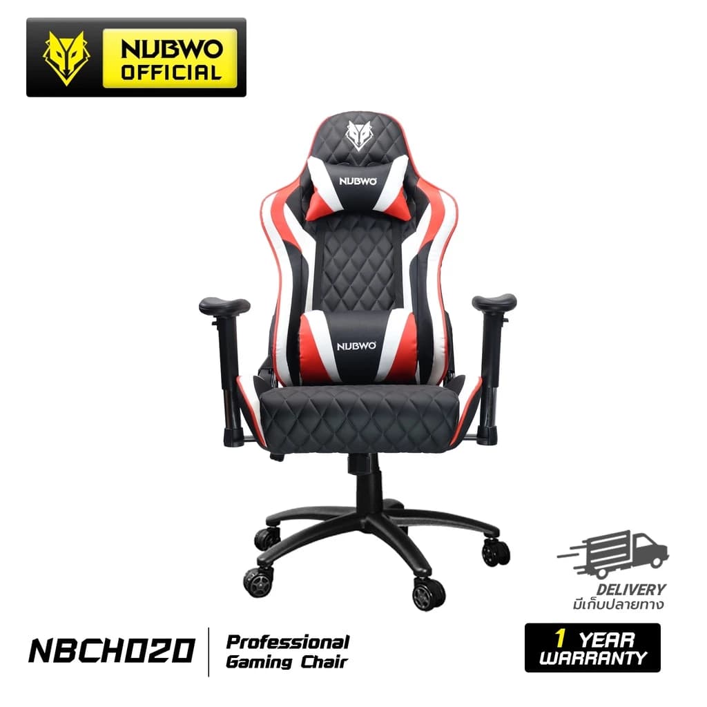 Nubwo เก้าอี้เกมมิ่ง เก้าอี้เกมมิ่งเพื่อสุขภาพ เก้าอี้ทำงาน ดีไซน์เท่ Gaming Chair E-Sport เอนได้ 160 องศา เก้าอี้เบาะ นุ่ม เกรดคุณภาพ รองรับ 160 กก. ส่วนสูง 160-190 รุ่น NBCH-020 https://lnwchill.com