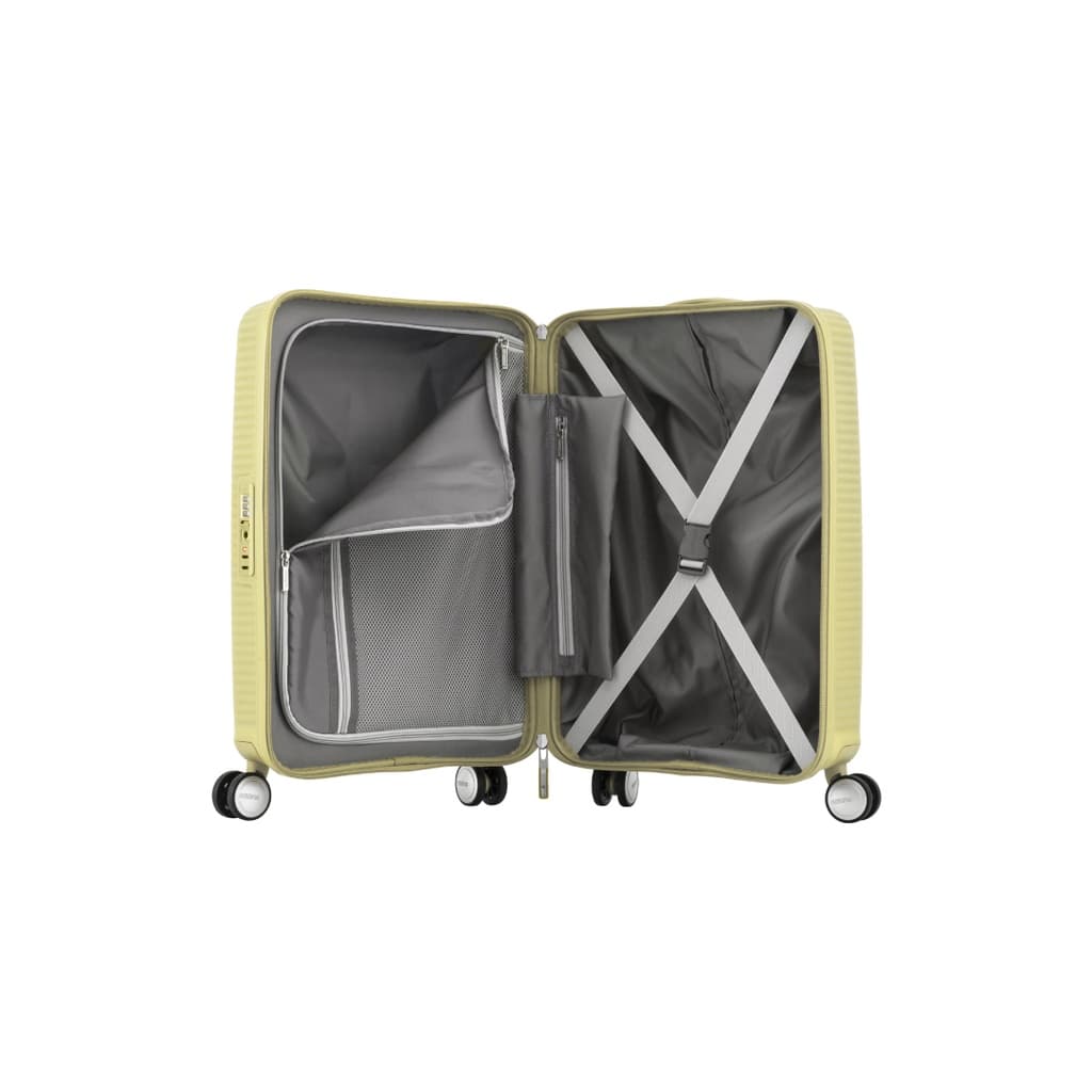 AMERICAN TOURISTER รุ่น CURIO SPINNER 55/20 TSA กระเป๋าเดินทางล้อลาก 20 นิ้ว วัสดุ HS Polypropylene น้ำหนักเบา พร้อมระบบ TSA LOCK https://lnwchill.com