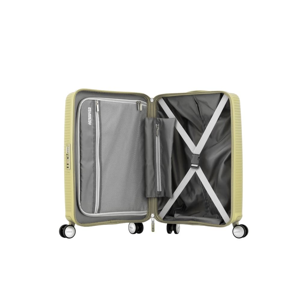 AMERICAN TOURISTER รุ่น CURIO SPINNER 55/20 TSA กระเป๋าเดินทางล้อลาก 20 นิ้ว วัสดุ HS Polypropylene น้ำหนักเบา พร้อมระบบ TSA LOCK https://lnwchill.com