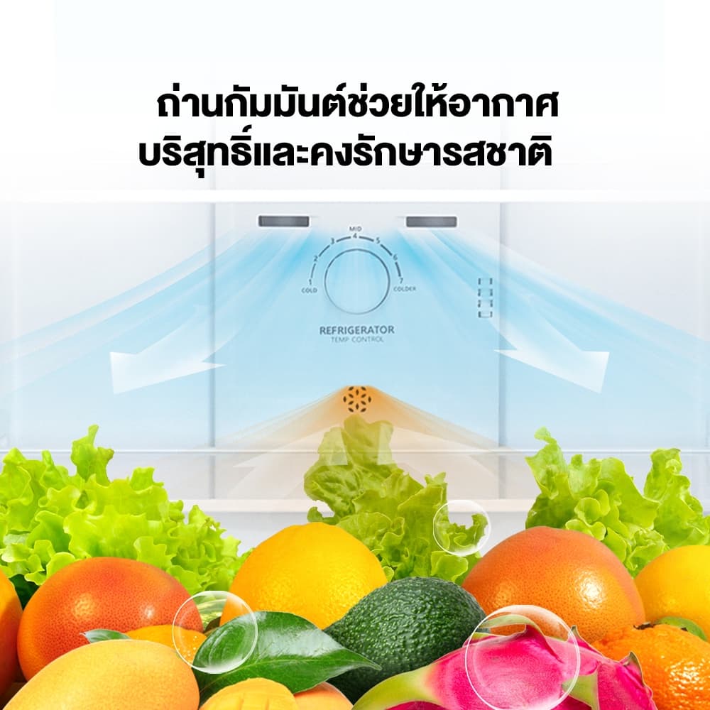Hisense รุ่น RT266N4TGN ตู้เย็น 2 ประตู 7.5 คิว 212 ลิตร ระบบ Surround Cooling เย็นทั่วถึง พร้อมแผ่นกรองขจัดกลิ่น https://lnwchill.com
