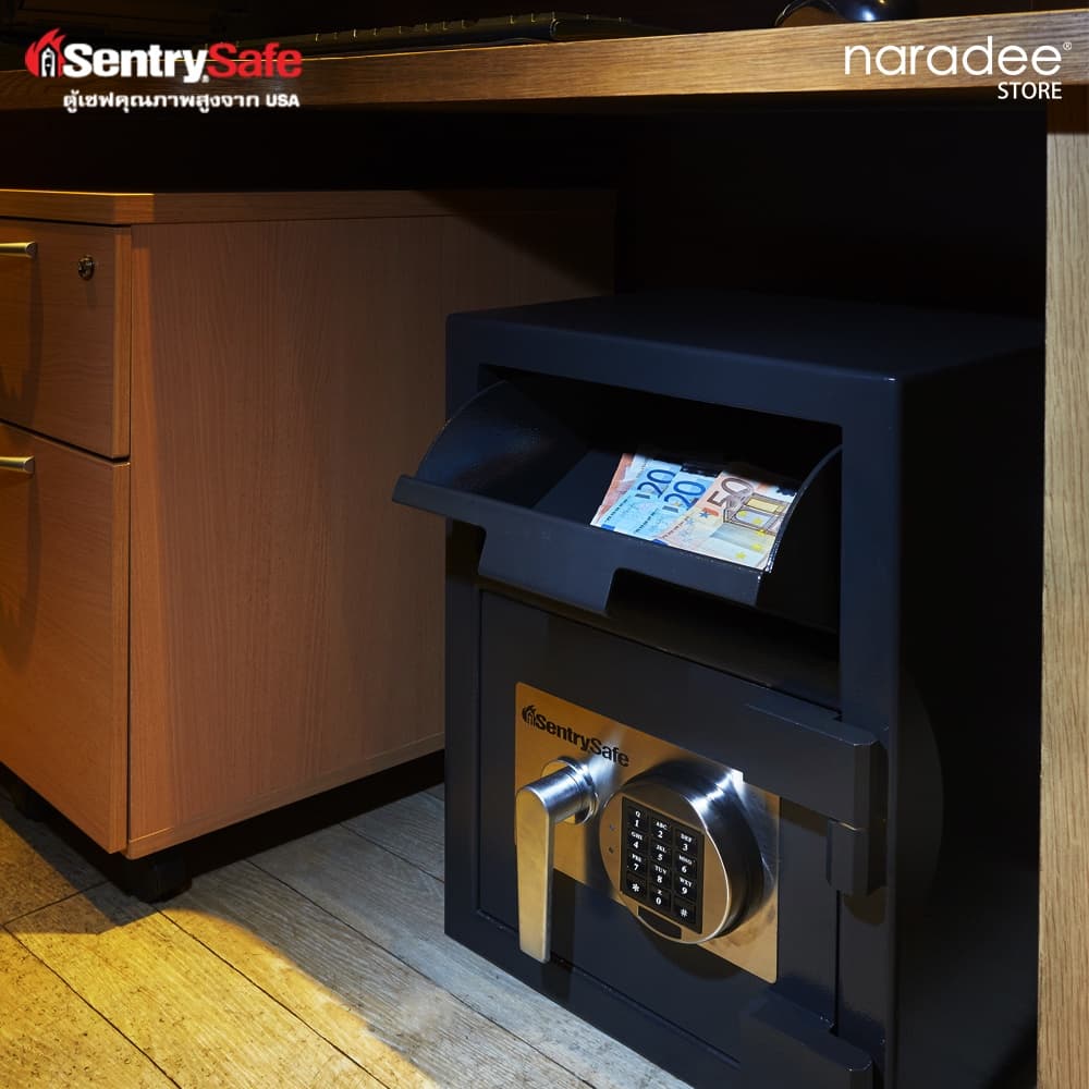 SentrySafe รุ่น DH-074E ตู้เซฟนิรภัยระบบรหัสอิเล็กทรอนิกส์ ขนาดความจุ 26.64 ลิตร ปกป้องทรัพย์สินมีค่าด้วยโครงสร้างเหล็กแข็งแรงทนทานและประตูที่ออกแบบมาเพื่อป้องกันการงัดแงะโดย https://lnwchill.com