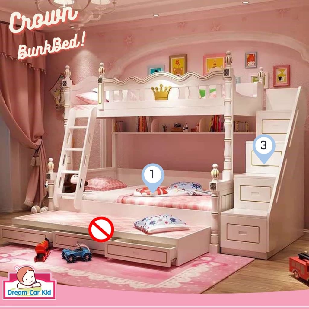 เตียง2ชั้น รุ่น Crown ขนาด4ฟุต https://lnwchill.com