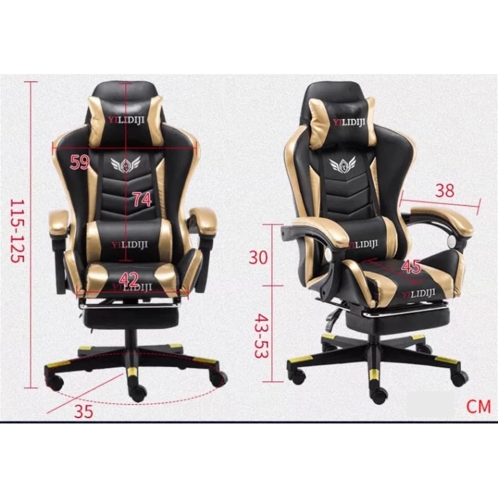 GoodLuck Full Option เก้าอี้เกมมิ่ง เก้าอี้สีดำ สีส้ม สีแดง สีขาว Gaming Chair แบบโมเดิร์น เก้าอี้ทำงาน ch9 https://lnwchill.com