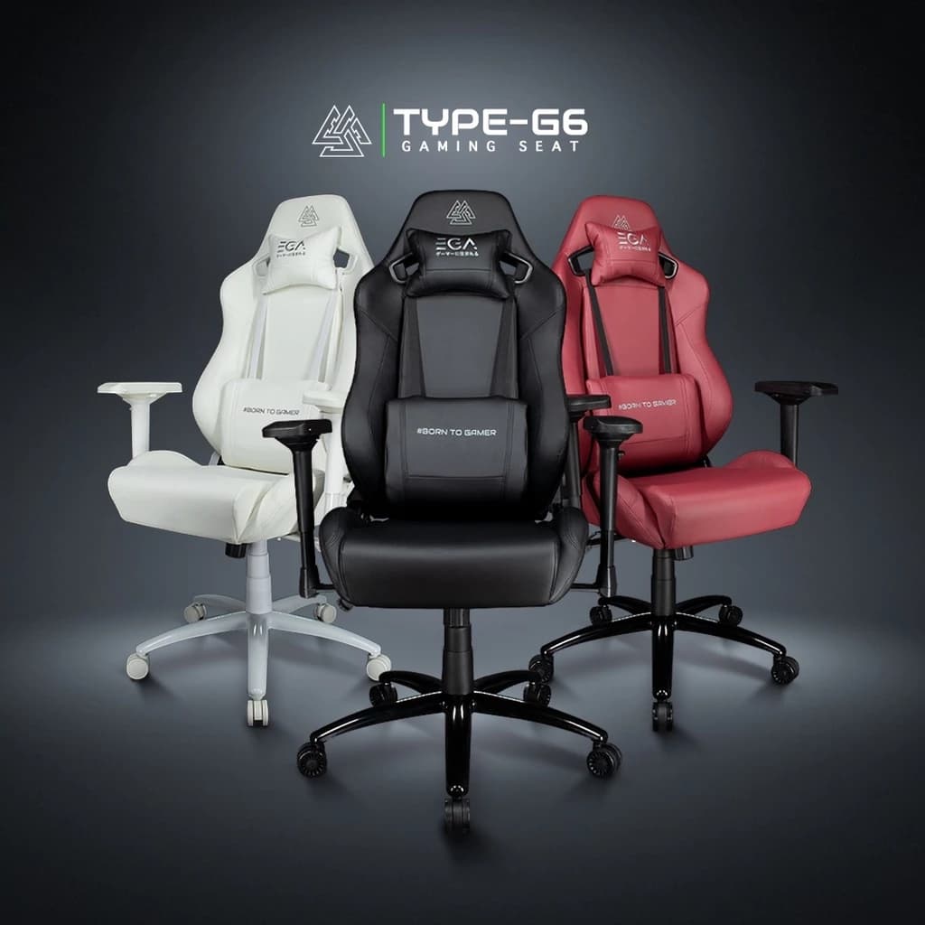 EGA เก้าอี้เกมมิ่ง เก้าอี้สีแดง สีขาว สีดำ เก้าอี้เกมมิ่งเพื่อสุขภาพ Ergonomic ดีไซน์สไตล์ เบาะนุ่ม เก้าอี้ทำงาน รุ่น TYPE G6 ประกัน 3 ปี Gaming Chair E-Sport รองรับน้ำหนักได้ดี 120-150 Kg. https://lnwchill.com