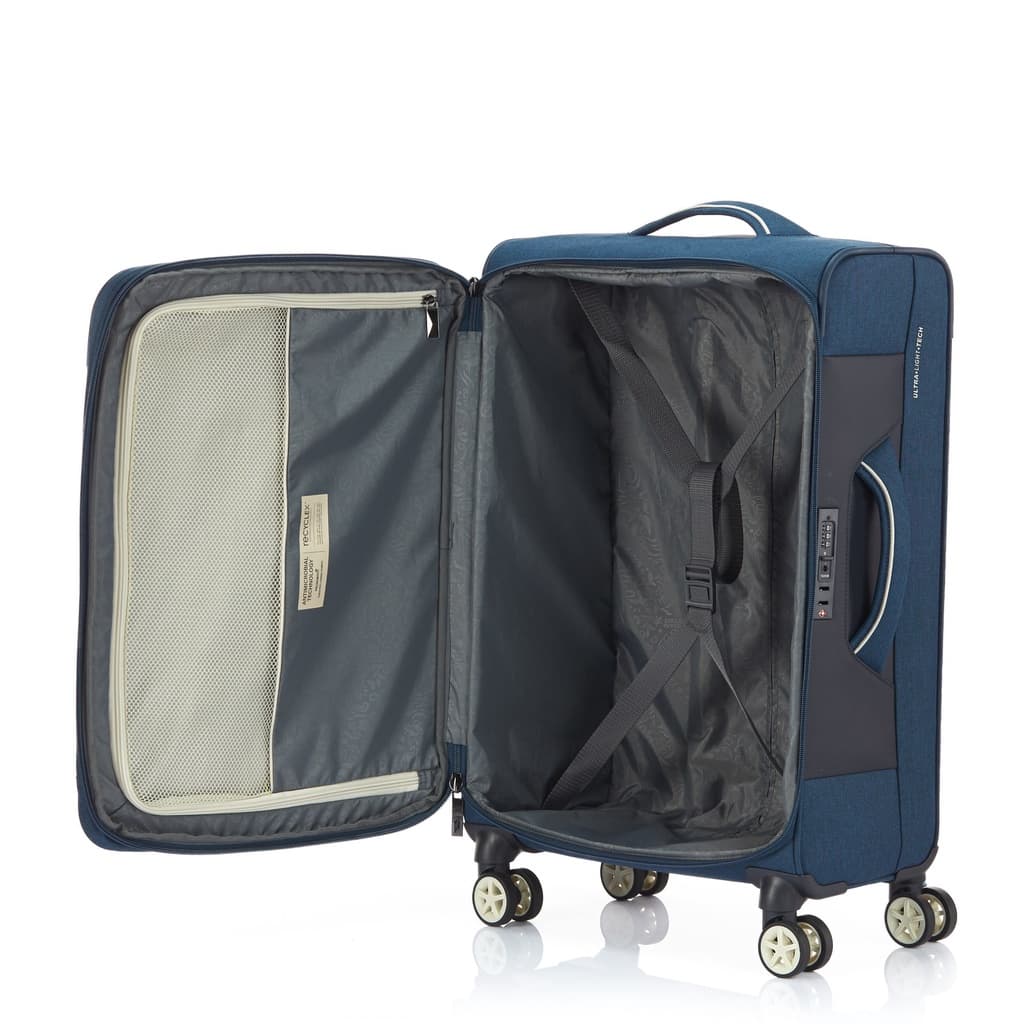 AMERICAN TOURISTER รุ่น DROYCE SPINNER 68/25 EXP TSA กระเป๋าเดินทางล้อลาก 25 นิ้ว แบบผ้า น้ำหนักเบาพิเศษ ขยายความจุได้ พร้อมซิปนิรภัย DUOSAF https://lnwchill.com