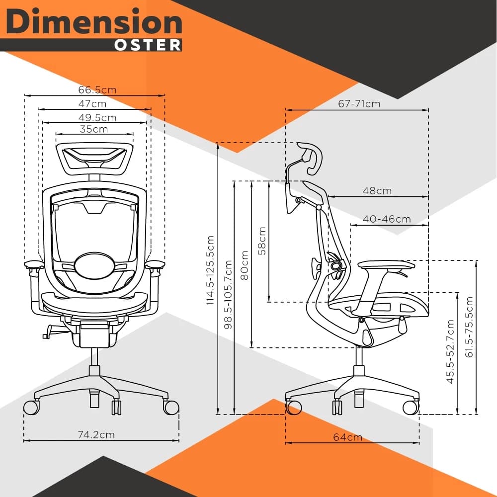 Ergotrend เก้าอี้เพื่อสุขภาพเออร์โกเทรน รุ่น Oster สีดำ เก้าอี้สีดำ ระบายอากาศดีเยี่ยม นุ่มสบาย ตามหลักสรีระศาสตร์ Ergonomic รองรับน้ำหนักได้สูงสุด 150 กก. ลดอาการปวดเมื่อย เกรดพรีเมี่ยม https://lnwchill.com