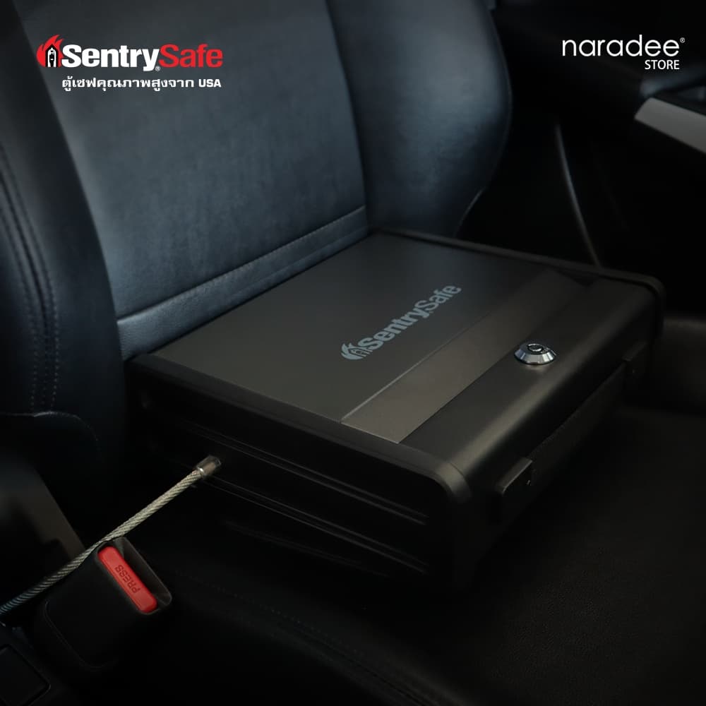 SentrySafe รุ่น PP1K ตู้เซฟเก็บอุปกรณ์ป้องกันตัวแบบพกพา พร้อมระบบล็อคกุญแจและสายเคเบิลนิรภัย เพื่อความปลอดภัยสูงสุดในทุกการเดินทาง https://lnwchill.com