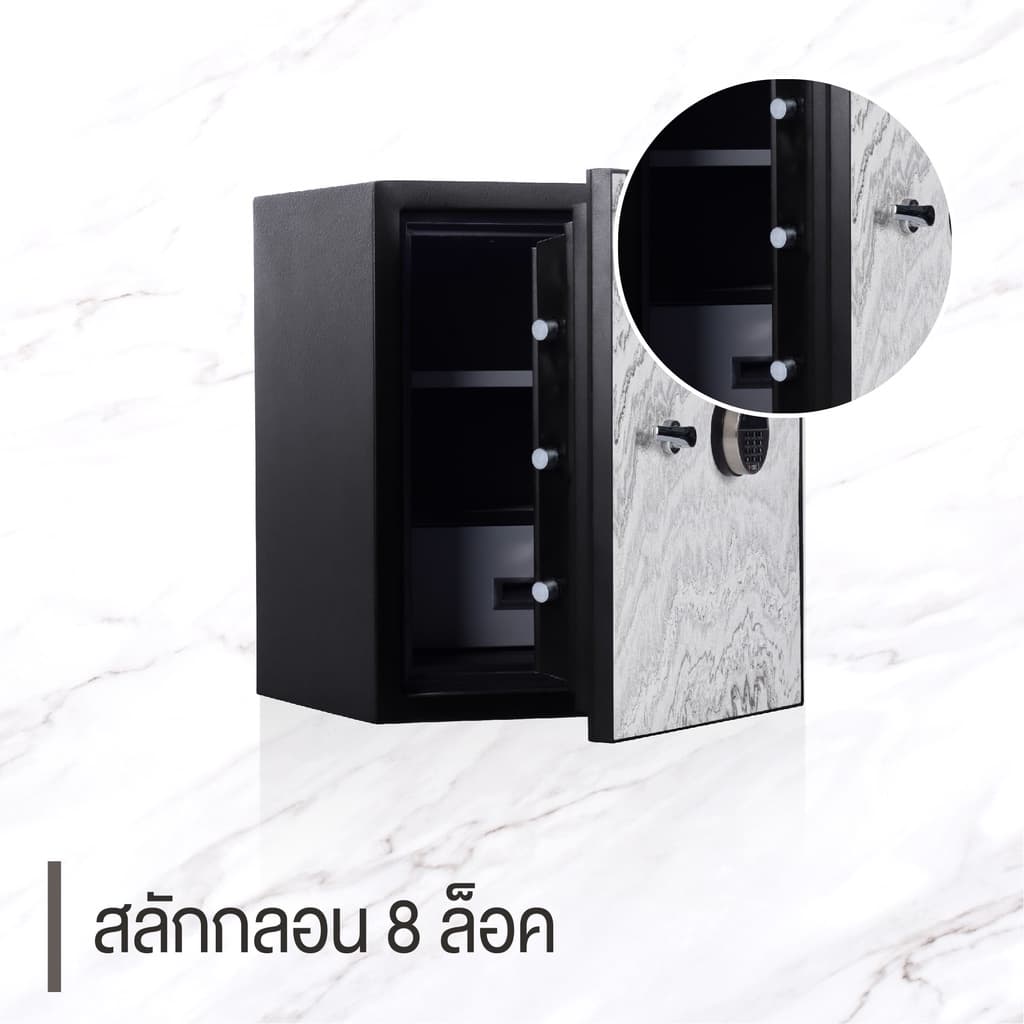 KINGDOM ตู้เซฟ รุ่น DC155B DÉCOR Stone Series ตู้เซฟกันไฟลายหินอ่อน ระบบสแกนนิ้วและดิจิตอล น้ำหนัก 155 กก. ที่สุดแห่งการผสมผสานดีไซน์และความปลอดภัย https://lnwchill.com