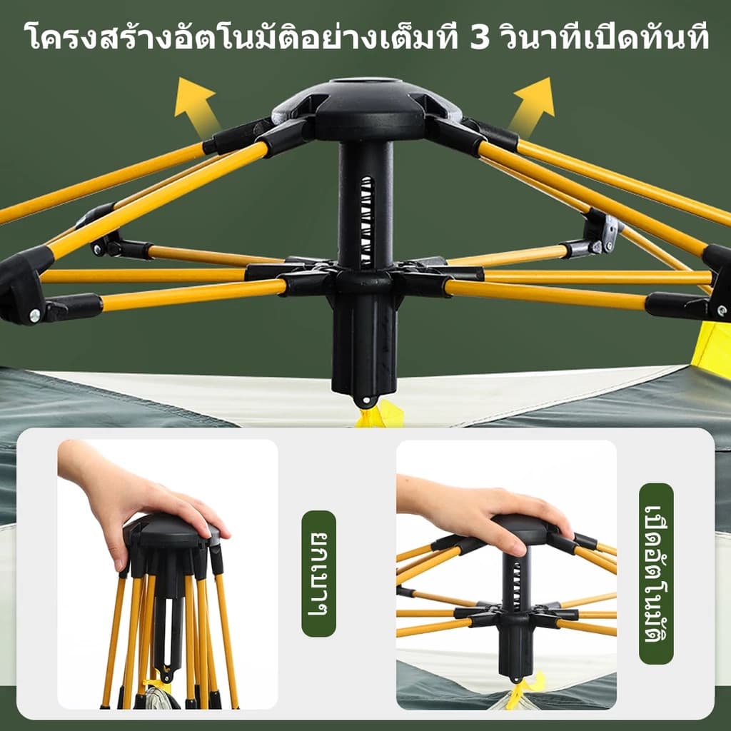 MEIYIJIA เต็นท์นอน ใช้สำหรับเดินป่าหรือสนาม (สำหรับ 3-4 คน) เต้นท์แคมปิ้ง https://lnwchill.com