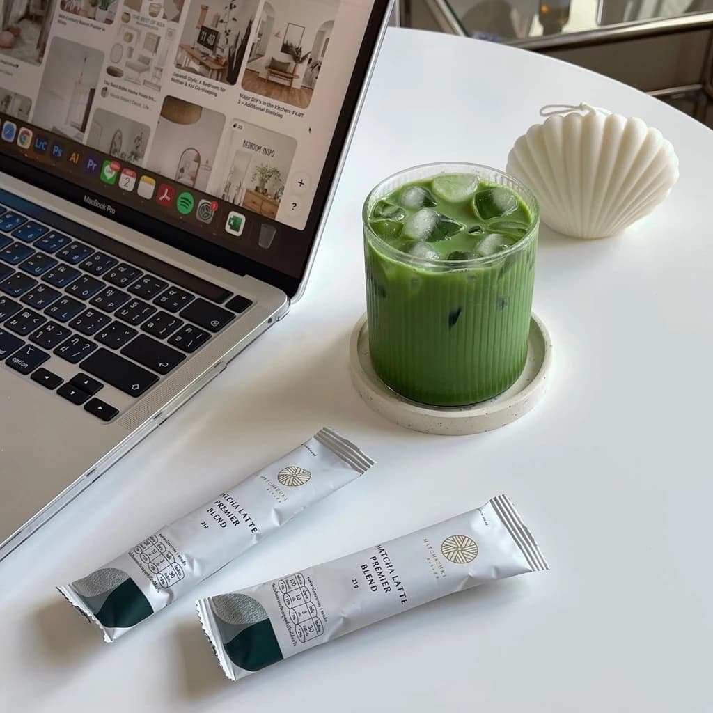 MATCHAZUKI | มัทฉะลาเต้ 3in1 | หวานน้อย อร่อยเหมือนชงสด | Matcha Latte Premier Blend https://lnwchill.com
