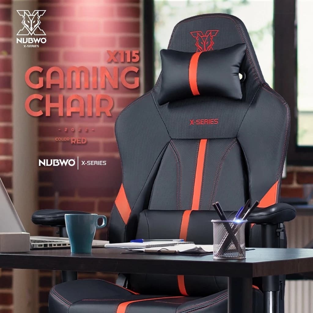NUBWO เก้าอี้ทำงาน เก้าอี้เกมมิ่งเพื่อสุขภาพ Gaming Chair E-Sport เก้าอี้สีดำ เก้าอี้สีชมพู นุ่มสบาย ตามหลักสรีระศาสตร์ เก้าอี้เกมมิ่ง เก้าอี้เพื่อสุขภาพ ปรับเอนได้ 180 องศา รุ่น X115 https://lnwchill.com