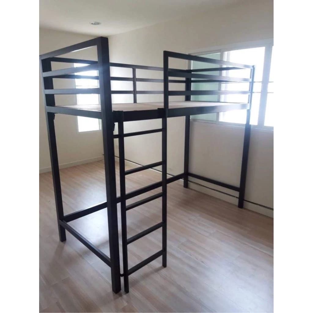 เตียง2ชั้น ชั้นล่างโล่งบันไดปีนหน้าเตียง กันตกเต็ม ทำจากเหล็กกล่องอย่างดี มี 4 ขนาดให้เลือก https://lnwchill.com