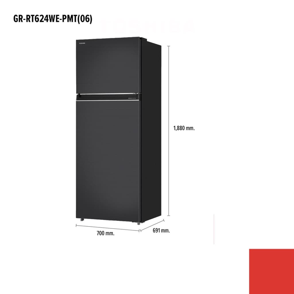 TOSHIBA รุ่น GR-RT624WE-PMT(06), GR-RT624WE-PMT(06), TOSHIBA ตู้เย็น 2 ประตู, GR-RT624WE-PMT(06) 16.3 คิว, ตู้เย็น TOSHIBA Inverter, GR-RT624WE-PMT(06) AirFALL https://lnwchill.com