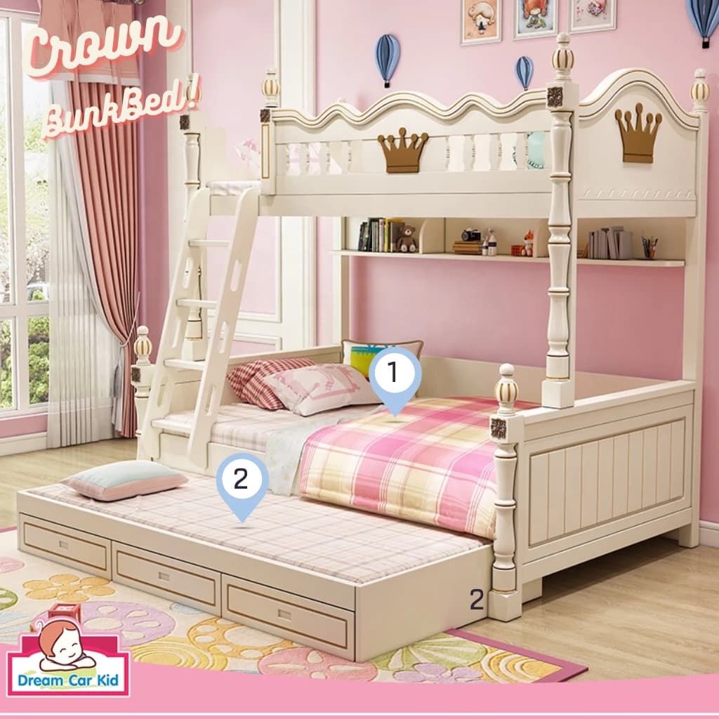 เตียง2ชั้น รุ่น Crown ขนาด4ฟุต https://lnwchill.com