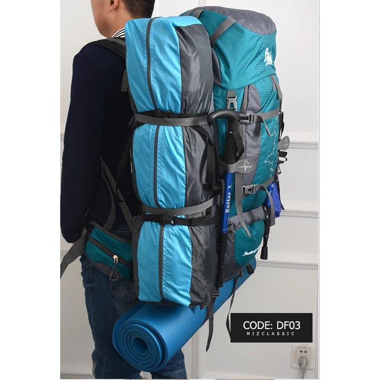 DF03 ขนาด 80+5 L (เสริมโครง) รับน้ำหนัก ทนทาน คุณภาพเกรดพรีเมี่ยม เป้สะพายหลังขนาดใหญ่ เดินทาง 7-10 วัน คุ้มค่าที่สุด https://lnwchill.com