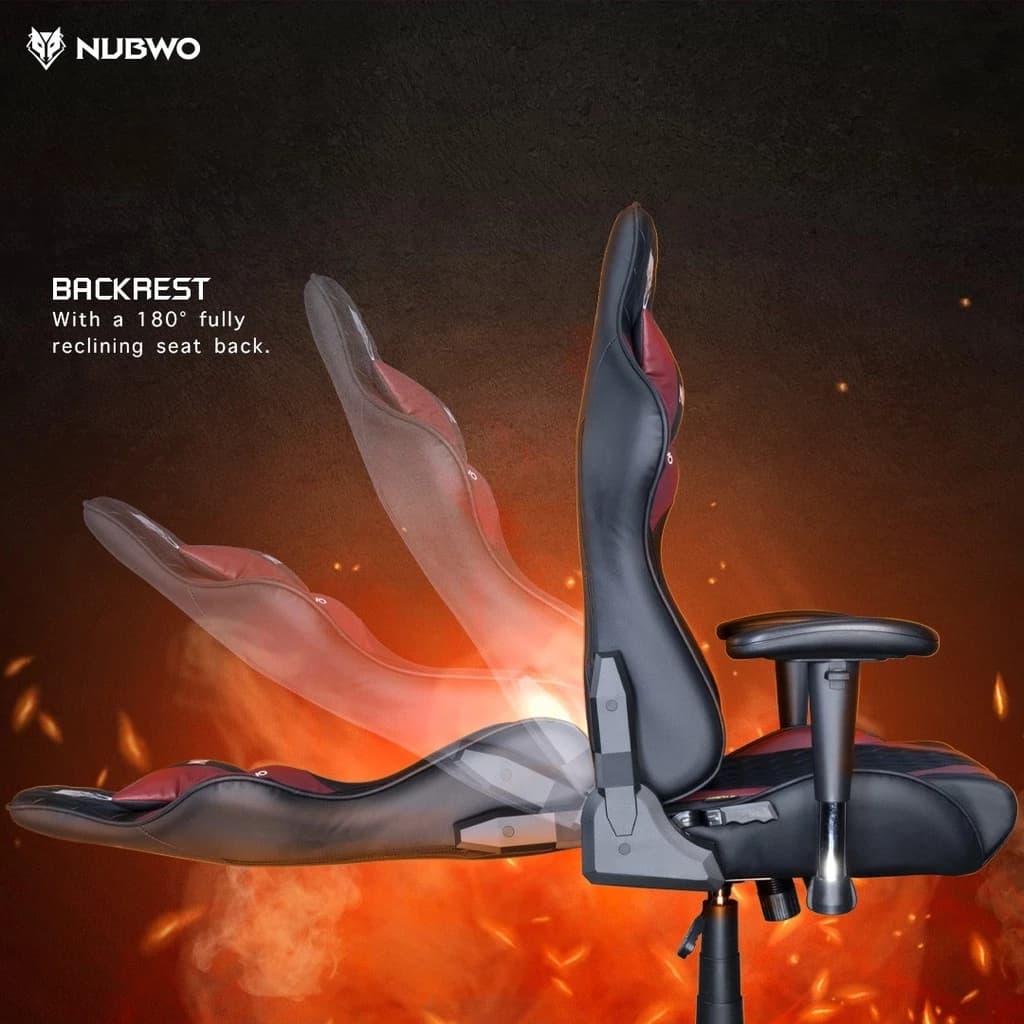 Nubwo เก้าอี้เกมมิ่ง เก้าอี้ทำงาน Gaming Chair E-Sport เก้าอี้สีดำ สีแดง สีม่วง สีน้ำตาล สีขาว ปรับเอนนอนได้สูงสุด 180 องศา เก้าอี้พนักพิงสูง ขาเหล็ก มี 6 สี รุ่น NBCH-019 https://lnwchill.com