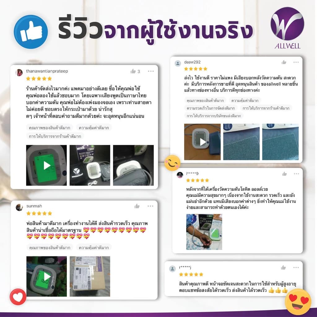 Allwell BSX593 [ไซส์พิเศษ] เครื่องวัดความดัน หน้าจอสี เสียงไทย รับประกัน 5 ปี (22-40cm) Blood Pressure Monitor เครื่องวัดความดัน https://lnwchill.com