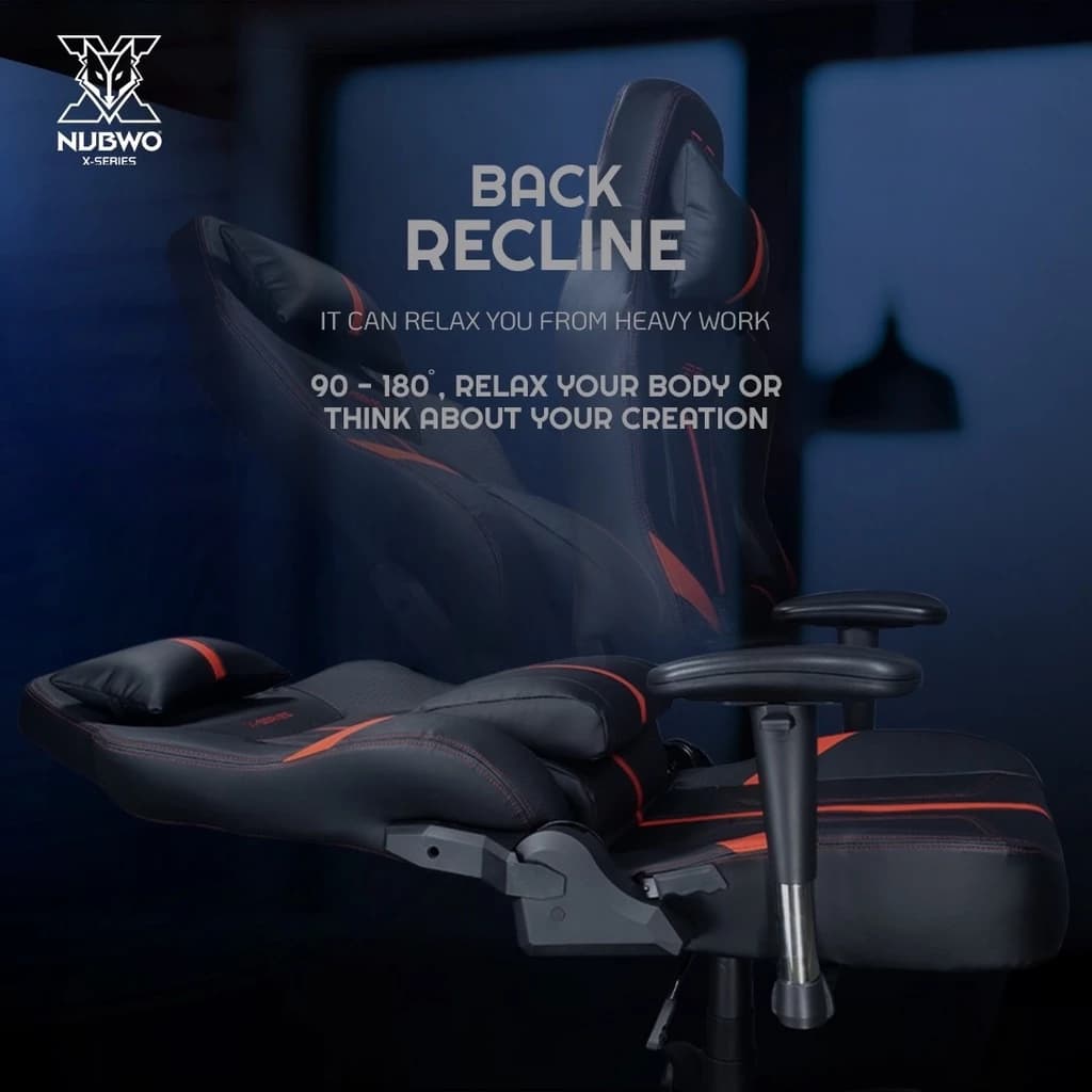 NUBWO เก้าอี้ทำงาน เก้าอี้เกมมิ่งเพื่อสุขภาพ Gaming Chair E-Sport เก้าอี้สีดำ เก้าอี้สีชมพู นุ่มสบาย ตามหลักสรีระศาสตร์ เก้าอี้เกมมิ่ง เก้าอี้เพื่อสุขภาพ ปรับเอนได้ 180 องศา รุ่น X115 https://lnwchill.com